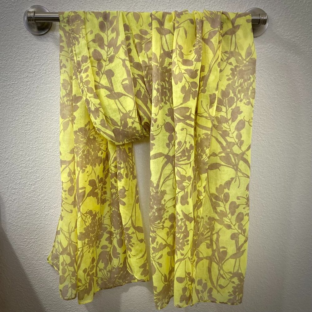 Light Floral Scarf Perfect for Spring!